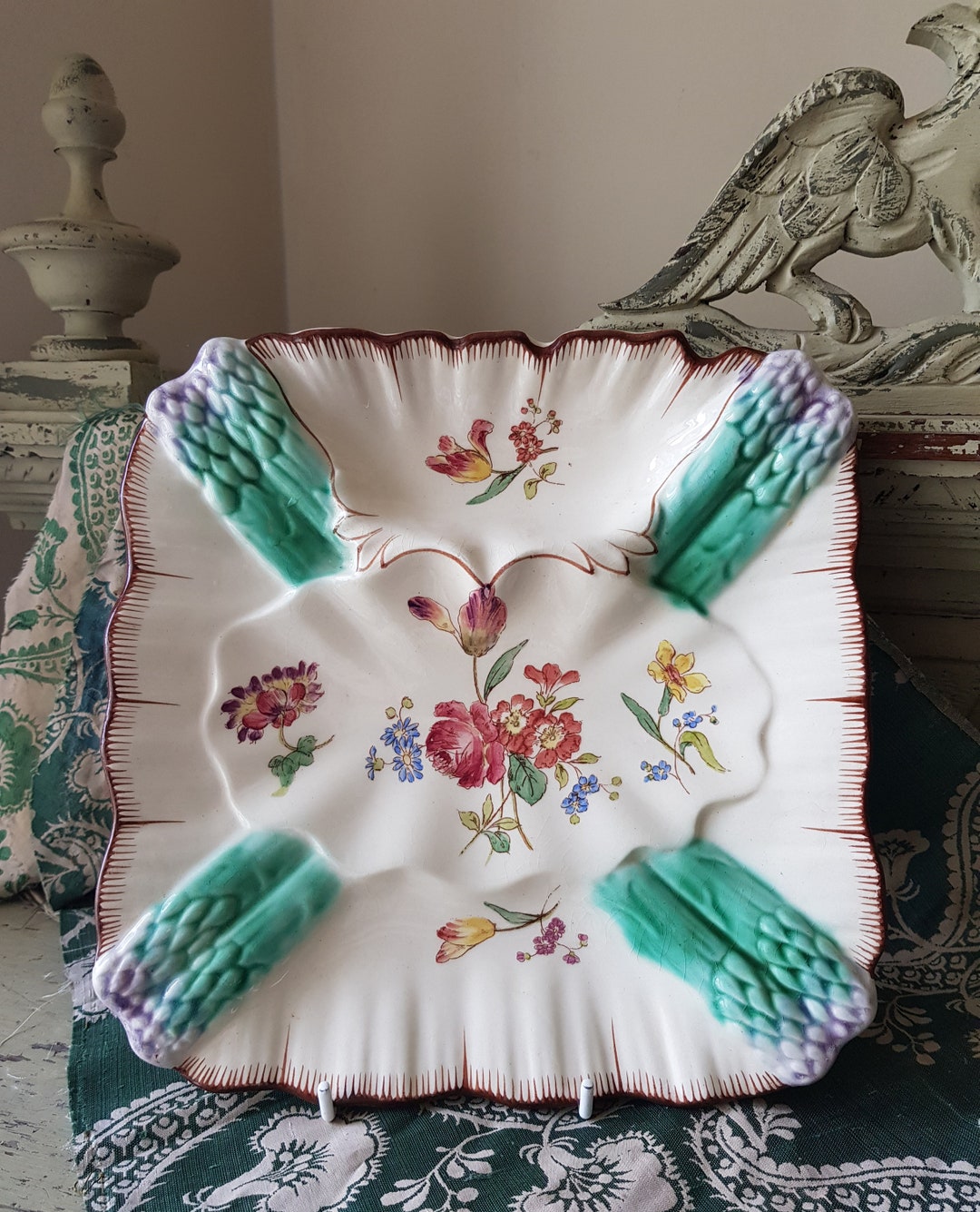 見事な希少なアンティークのフランス製 LONGWY Terre de Fer バルボ