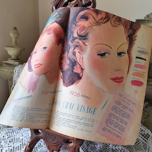 A Fabulous Authentic Antique French Paris Art-Deco Publication entitled-&quot;MARIE CLAIRE&quot;-this being a Very Rare early edition (January 1938)..