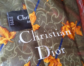 Cravate en soie de créateur avec logo CHRISTIAN DIOR, Paris, France, vers 1980, Cravate de la Maison Dior en Soie, design classique - Cadeau idéal