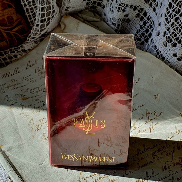 Raro vintage francese sigillato in miniatura Yves Saint-Laurent PARIS 7,5 ml / 0,26 fl.oz Eau de Toilette inutilizzato Parfum Profumo da collezione degli anni '80 circa