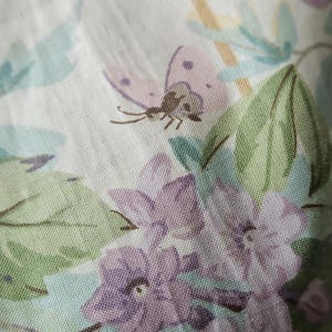 Vintage Französisch PIERRE FREY Englisch gedruckte DAVINGTON für Warner Greeff Collection Textile Remnant-Erhabene Chintz Sample Fabric Remnant-c1986