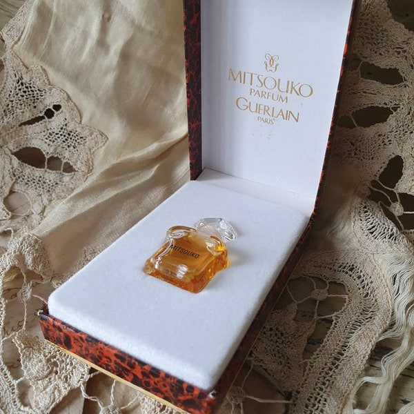 Exquisite Vintage French Guerlain MITSOUKO Eau De Parfum Miniature Perfume Bottle in Original packaging-Exquisite Rare Petit Collectable....