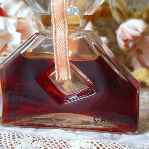 Rare Collectable Vintage French INFINI Perfume by Parfums Caron-15mls Eau de Parfum, c.1970&#39;s -Asymmetrical Bottle designed by Serge Mansau