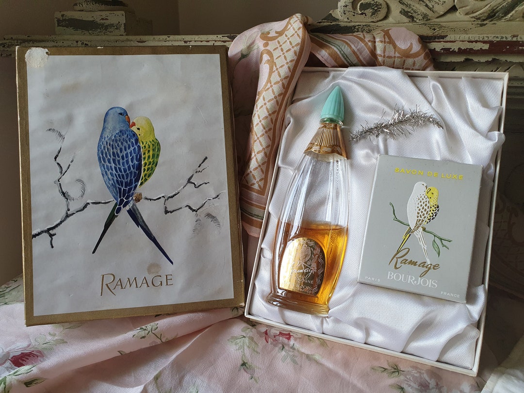ブルボン フレンチ キーホルダー 香水 RAMAGE BOURJOIS 液体 Rare Vintage French BOURJOIS Boxed Coffret Set RAMAGE Bourjois