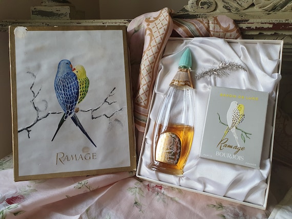 ブルボン フレンチ キーホルダー 香水 RAMAGE BOURJOIS 液体 Rare Vintage French BOURJOIS Boxed Coffret Set RAMAGE Bourjois