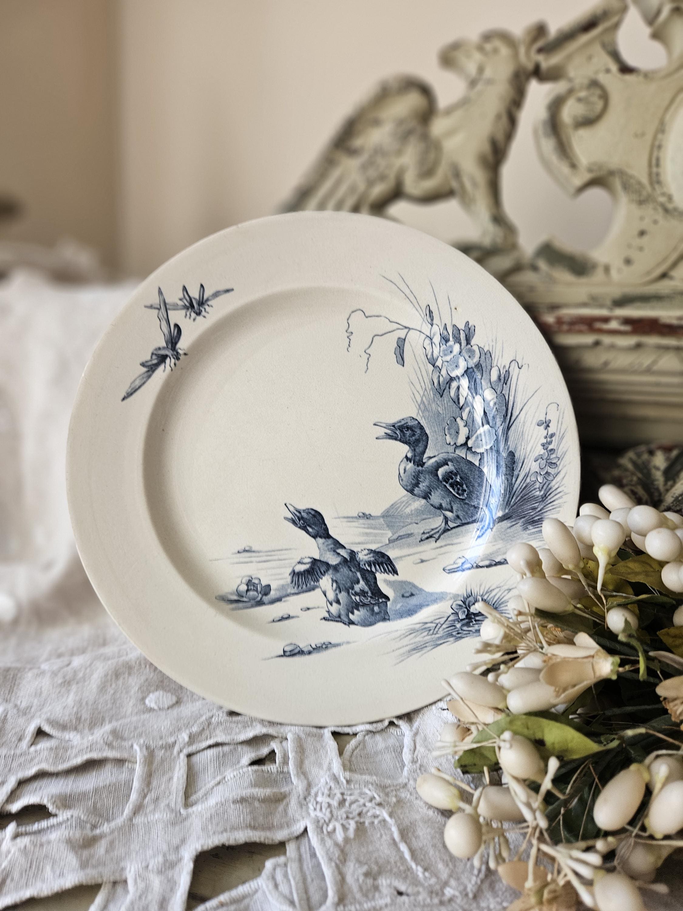 フランスJULES VIEILLARD REBUS « NAPOLEON » 皿 Jules Vieillard Bordeaux - Etsy