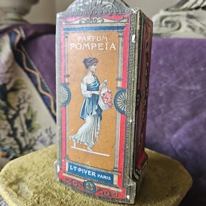 Rare Antique French L.T.PIVER Art-Nouveau 1900&#39;s Empty Publicity perfume Box-PARFUM POMPEIA-Publicité Advertising Cosmetic Collectable....