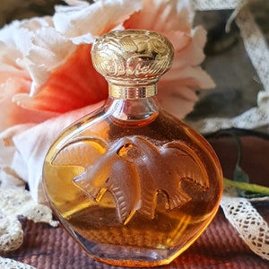 Fabulous Vintage French Nina Ricci L&#39;Air du Temps Eau De Toilette Miniature Perfume Bottle-Gorgeous Petit Collectable-Frosty Entwined Doves