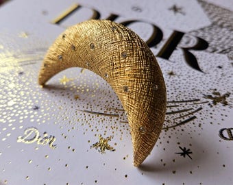Dior ブローチ 月 MOON ビンテージ アンティーク old ゴールド クリスチャン ディオール ヴィンテージ フランス製 コレクターズ