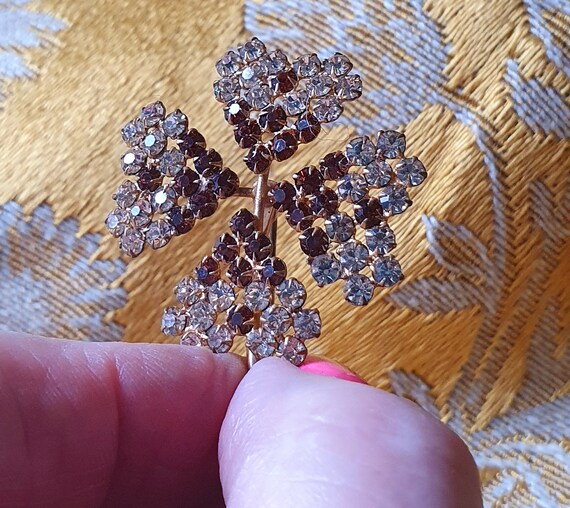 Stunning Antique French Shimmering Four Leaf Clov… - image 5