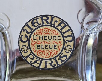 Rare Vintage French Guerlain L'HEURE BLEU Empty Eau De Parfum