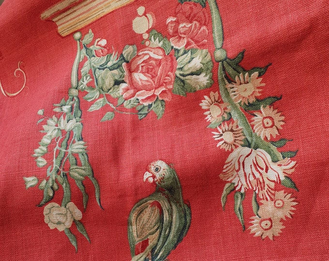 Stunning Petit Vintage French Linen Fabric Remnant,for Cutting