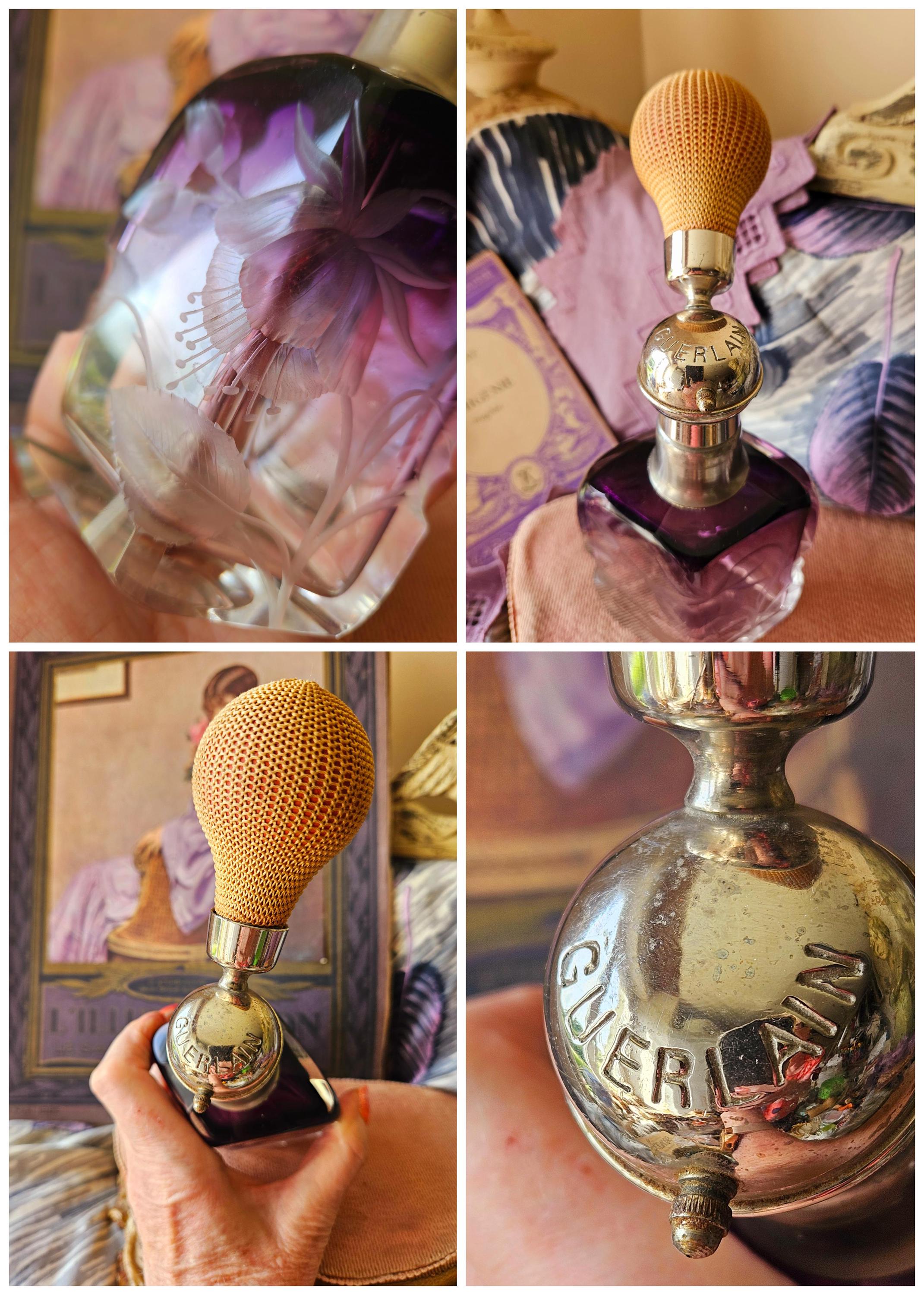 Exquisite SCARCE Antique French GUERLAIN Hand-engraved Cut