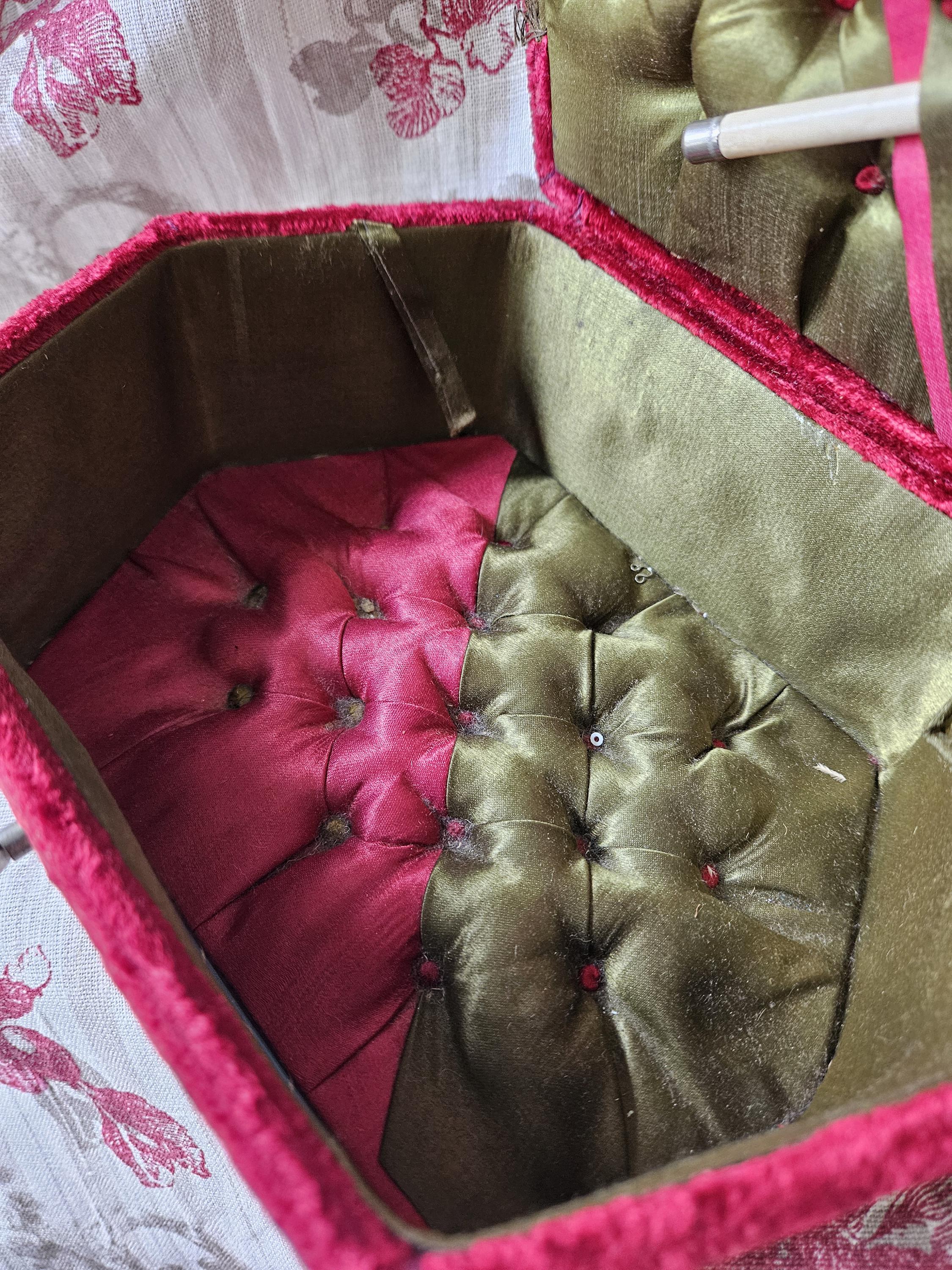Magnificent Antique French Art-nouveau Burgandy Velvet Couture Box-two ...