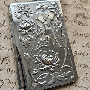 Exquisite Antique French Silver Art-Nouveau Carnat de Bal / Aide Memoire / Dance Card Book / Delightful Petit Objet de Vertu ou D'Art.......