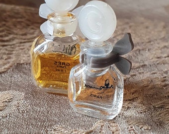 RARE Vintage French Parfums Grès Paris Frascos de perfume em