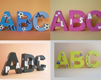 Individual lettering ABC for the start of school, school introduction, school enrollment, first day of school