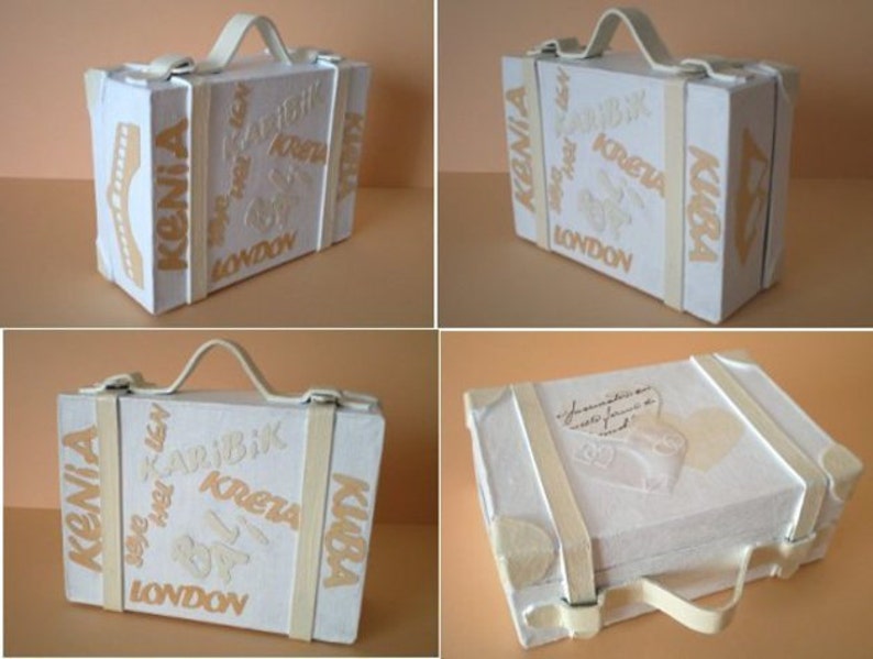 Personal money suitcase for the wedding, individual money gift for the honeymoon image 3