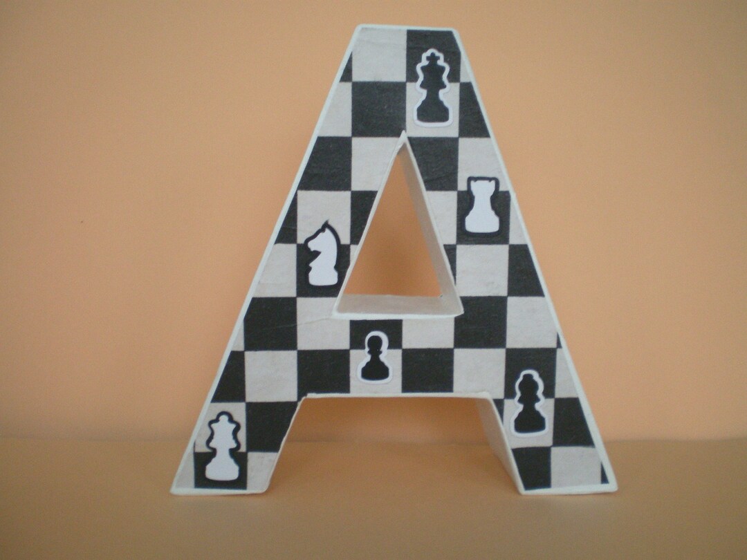 Stable Standing Letter for Chess Players Initial / Monogram / 3D Letter ...
