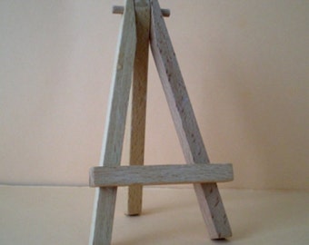 Mini-Staffelei / Tisch-Kartenhalter aus Birkenholz 12 cm