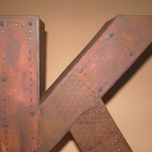 3D letter/3D number in an industrial look/3D symbol in a metal look/rust decoration image 5