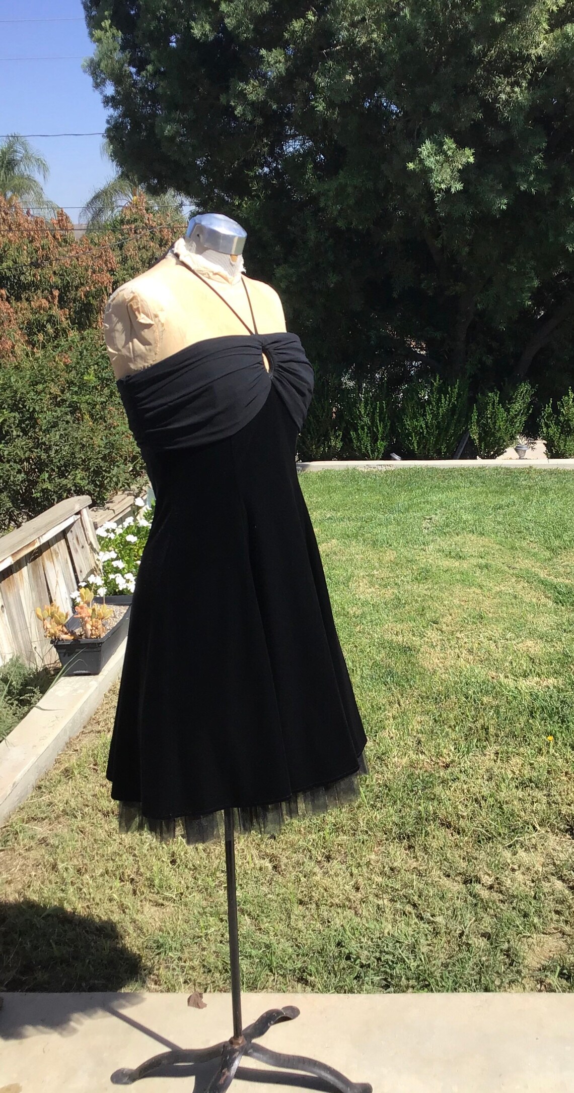 Vintage Betsy & Adam Black Velvet Mini Dress Eighties Black | Etsy