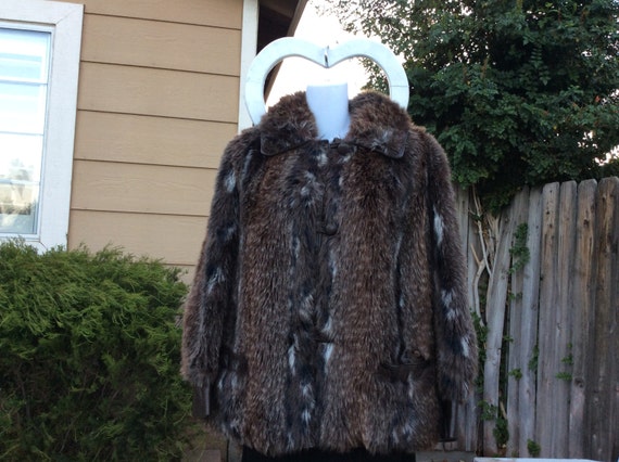 Adolph Schuman for Lilli Ann Boho Chic Faux Fur Ja