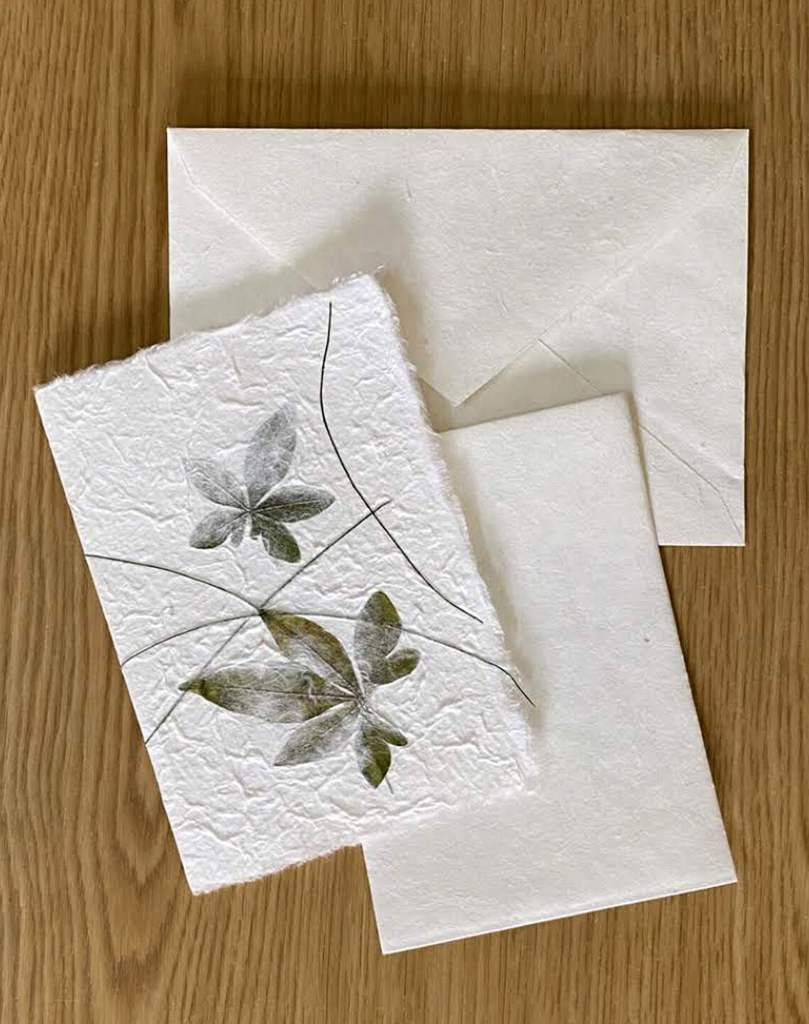 Set 5 Cards Mulberry Paper Greeting Card Eco Friendly Card Etsy