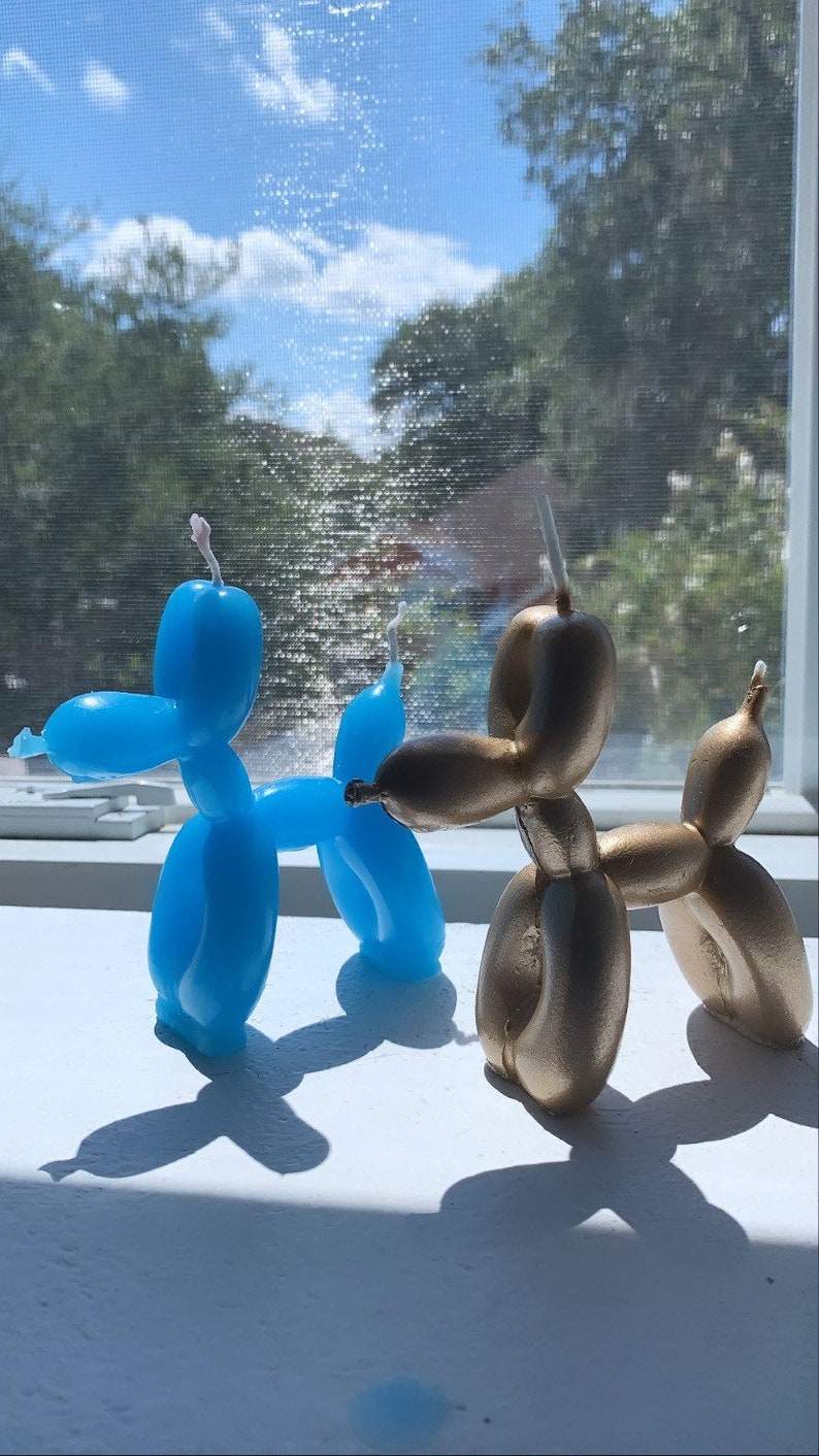 Balloon dog candle/Candle/figure/sculpture/candle 3d/scented/gift/home decor/art design/design candle/fashionable candle/dog/art/deco/unique image 3