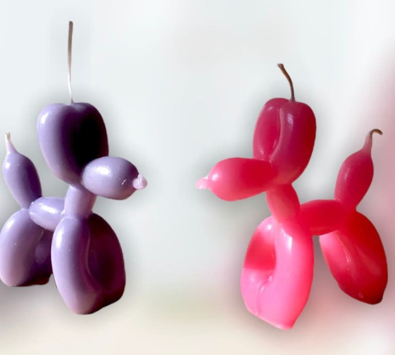 Balloon dog candle/Candle/figure/sculpture/candle 3d/scented/gift/home decor/art design/design candle/fashionable candle/dog/art/deco/unique image 2