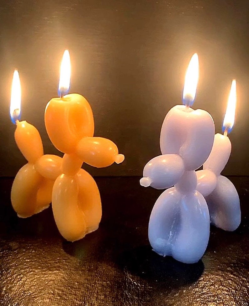 Balloon dog candle/Candle/figure/sculpture/candle 3d/scented/gift/home decor/art design/design candle/fashionable candle/dog/art/deco/unique image 1