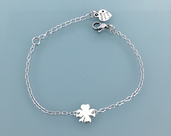 Silver clover bracelet, woman bracelet, gift idea, jewelry gifts, clover jewelry, silver bracelet, bracelet, silver jewel