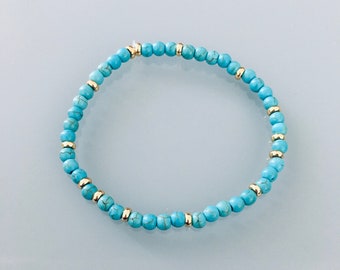 Woman bracelet heishi and turquoise beads, beaded bracelet, gift idea, turquoise bracelet, gift jewelry, women's jewelry, Christmas gift