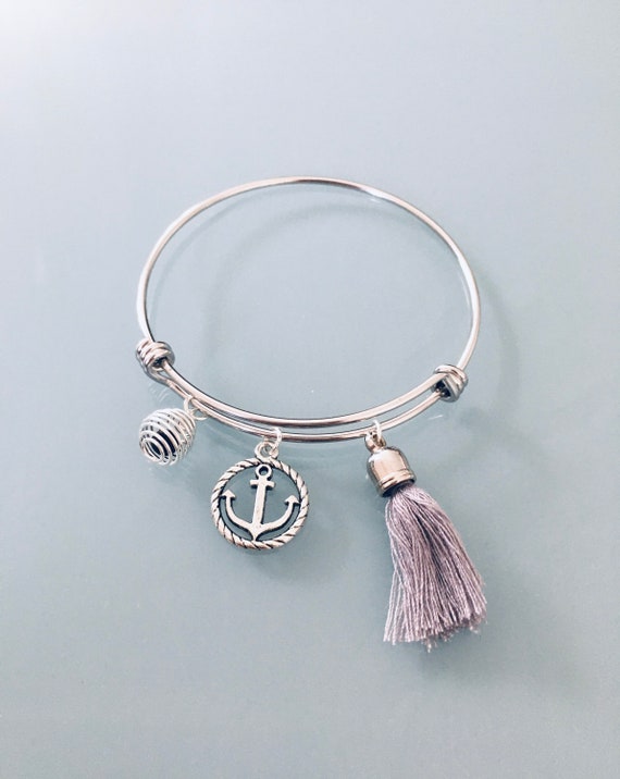 Stainless steel shop anchor bracelet