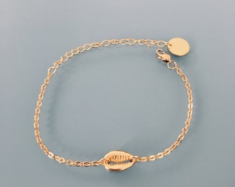 24 k gold Plated seashell bracelet, golden bracelet, gift idea, shell bracelet, gift jewellery, gold woman jewellery