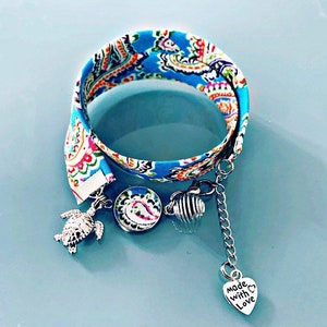 Liberty floral bracelet, Floral Diffuser, Flower Diffuser Bracelet, liberty fabric, perfume diffuser, Essential oils Bracelet, gift