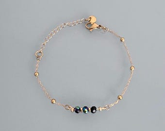 Lapis Lazuli bracelet and pink winds, gourmet woman bracelet magic natural stones and 24k heishi beads, gold bracelet, gift jewelry