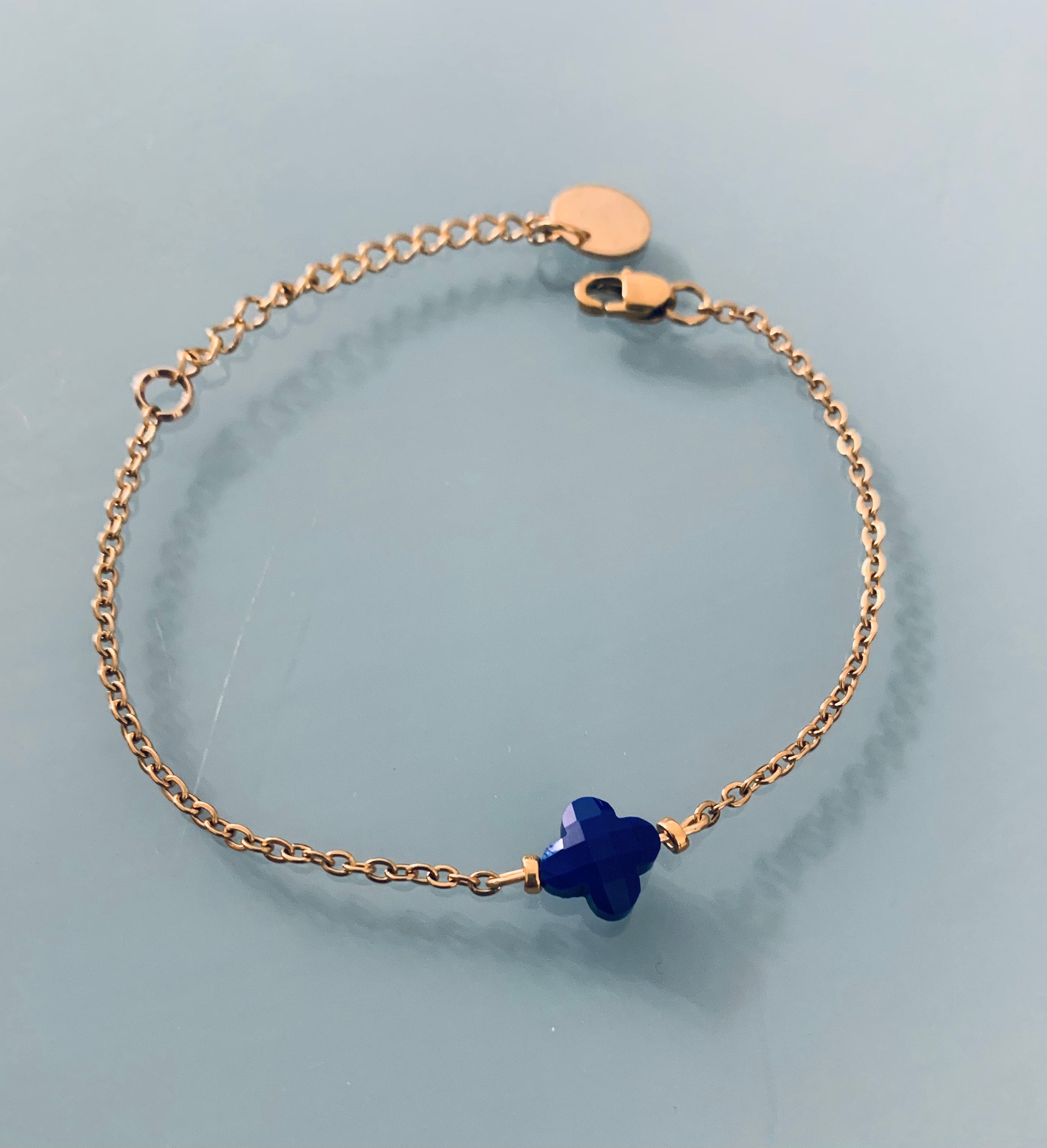 Amazon.com: WATBKHE 925 Sterling Silver Bracelets for Women Girls,Blue  Diamond Lucky Clover Bracelets Link Chain Bracelets for Mother,Birthday,  Surprise，Fashion，Valuable Gifts: Clothing, Shoes & Jewelry