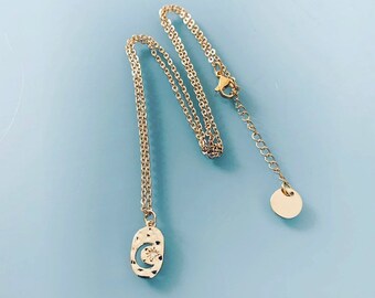 Golden stainless steel fox necklace, gold jewelry, fox jewel, lucky necklace, gift jewelry, fox, gift