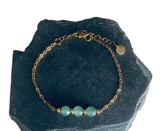 24K Gold Plated rubis Curb Bracelet, Gold Bracelet, Gift Idea, emerald Bracelet, Gift Jewelry, Gold Woman Jewelry
