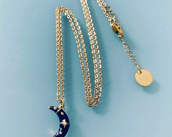 Golden stainless steel fox necklace, gold jewelry, fox jewel, lucky necklace, gift jewelry, fox, gift