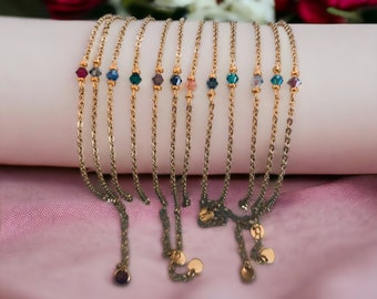 Set of natural stone gourmette bracelet bracelets and 24K gold plated Heishi beads, gold bracelet, gift idea, jewelry gifts, gem woman gold
