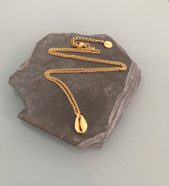 Bracelet Gourmette Coquillage Cauri Plaqué Or 24k Pour Femme - Pièce Unique Et Chic