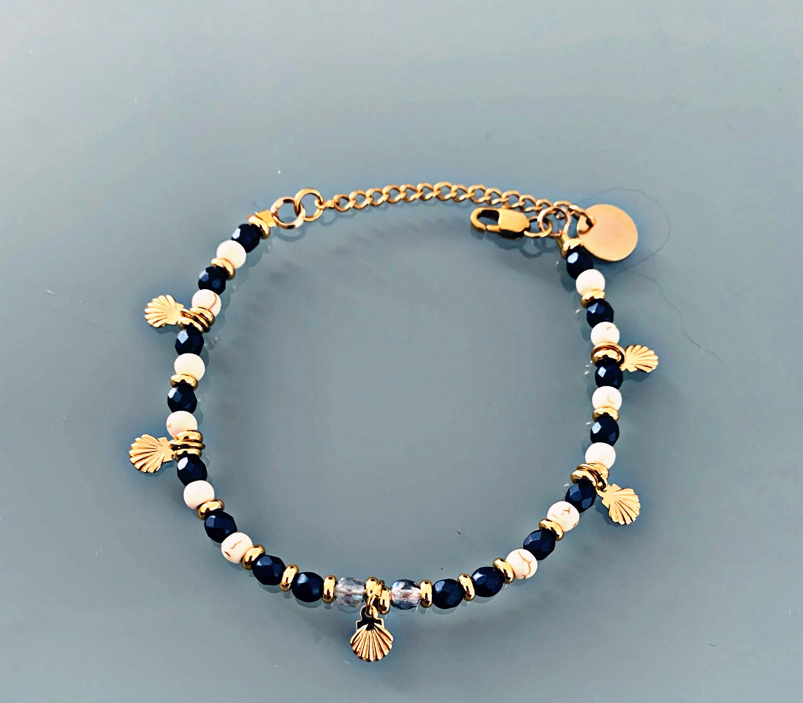Bracelet Coquillage ABOUT – Doré, Sans Fermoir, Pour Femme/fille, Cadeau Voyage