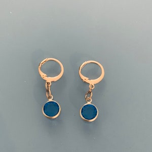 Mini Moon Creoles, earrings small Golden Moon earrings, woman jewel, handmade Creoles, gift jewellery, woman gift