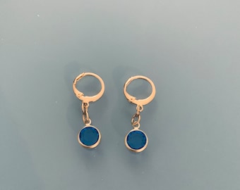 Mini Moon Creoles, earrings small Golden Moon earrings, woman jewel, handmade Creoles, gift jewellery, woman gift
