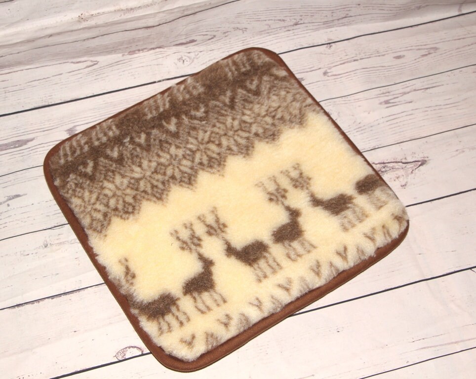 Wool Chair Pad Square Dining Kitchen Seat Pad Sheepskin Chair Etsy