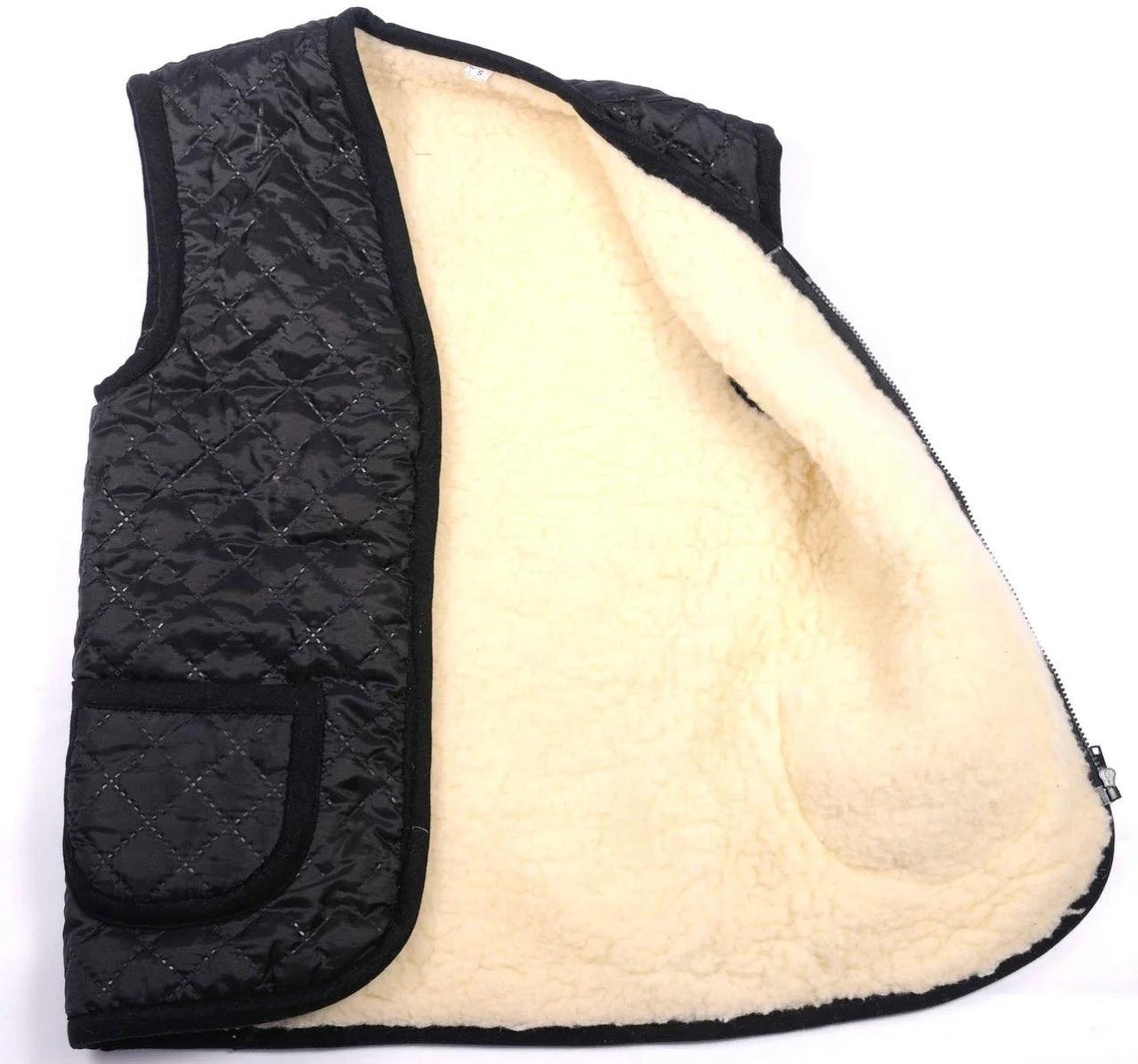 Men's Winter Vest Sheep Wool Jacket Home Vest Everyday Etsy