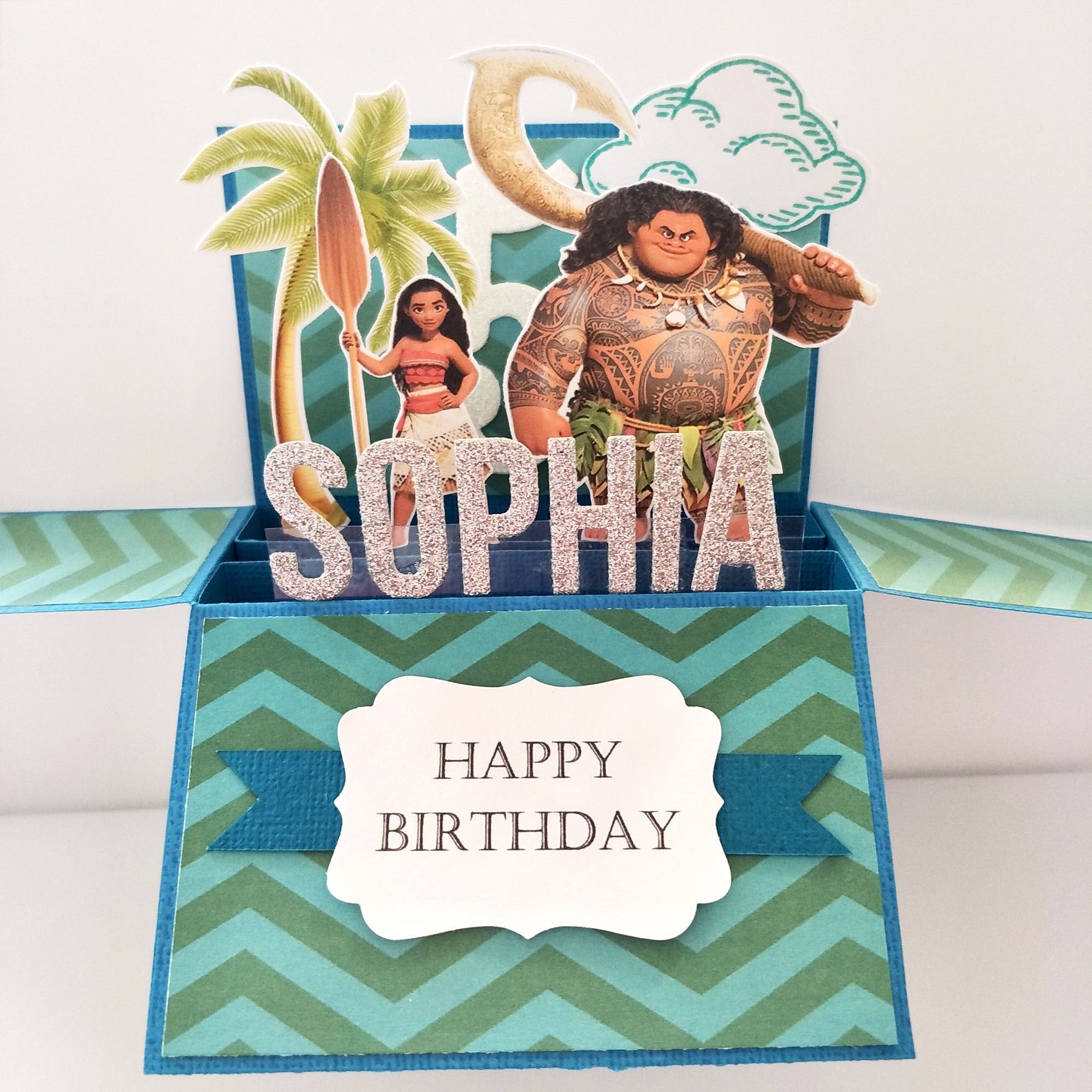 Moana Birthday Card - Etsy