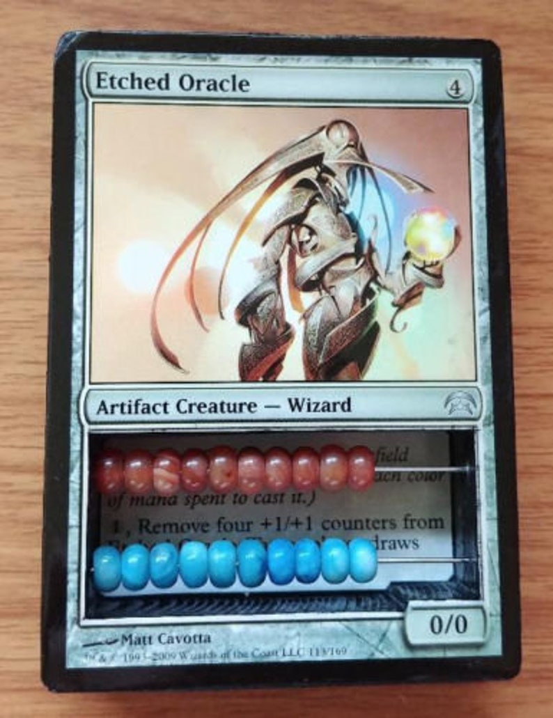 MTG Magic the Gathering Abacus Life Counter ETCHED ORACLE Etsy